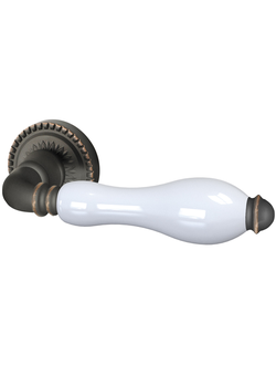 Ручка раздельная Armadillo (Армадилло) Silvia CL1 ABL-18/WP-109 Темная медь/бел фарфор