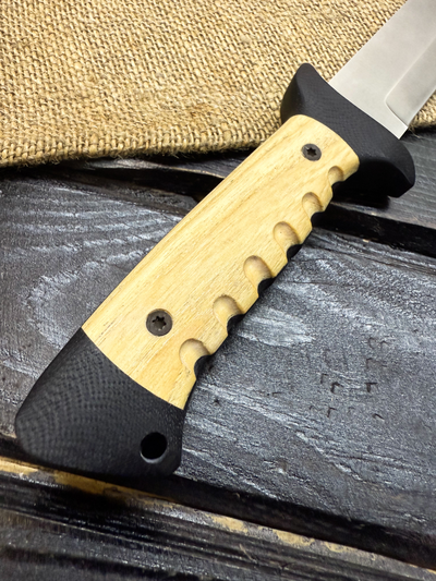 Подарочный нож 6Х9С сталь VG-10, рукоять комбинированная G10 и стабилизированное дерево