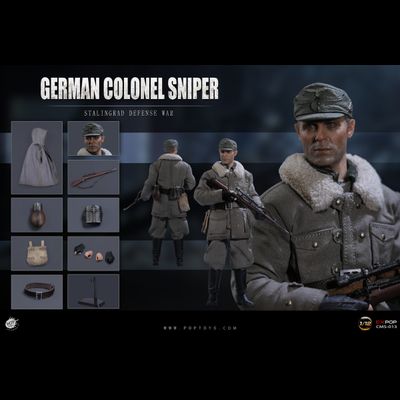 Немецкий снайпер Эрвин Кёниг ("Враг у ворот") - КОЛЛЕКЦИОННАЯ ФИГУРКА 1/12 German Sniper Colonel (CMS013) - POPTOYS