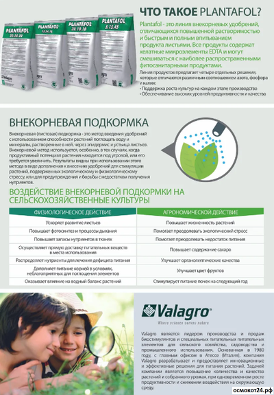 Плантафол (5-15-45) - Plantafol, Италия
