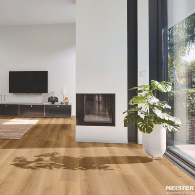 Виниловый пол Meister Дуб Весенний 7431 в интерьере