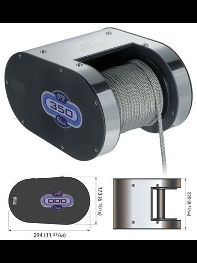 Якорная лебедка QUICK наматывающая трос на собственный барабан «PT», 150 Вт