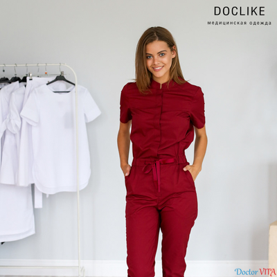 Комбинезон DOCLIKE DL613 Бордовый