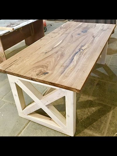 стол из слэба карагача натурального цвета