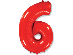 Фольгированная цифра-Красная