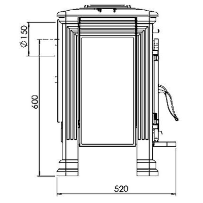 Печь-камин Tena Termo, эмалированный, черный, Plamen (Хорватия)