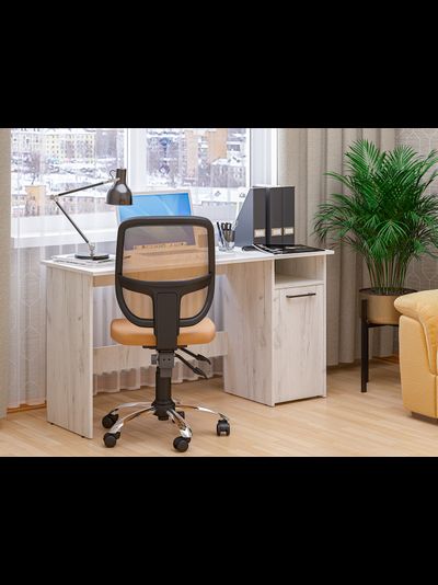 Фронда-7 стол письменный с тумбой Крафт светлый