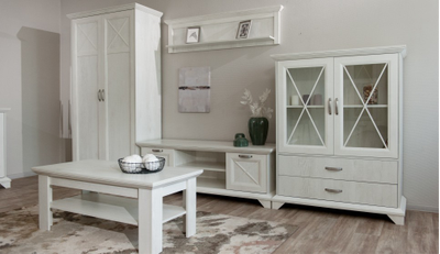 Стол журнальный Лорена,  бетон паин белый