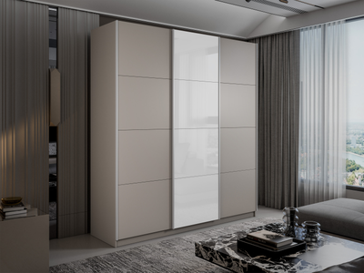 Шкаф-купе Прайм-2 белое стекло (1800)