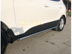 Защита штатного порога труба d53 для Hyundai ix35 (2010-2015)