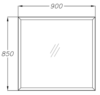 ЗЕРКАЛО РУБИНО 90 (БЕЗ СВЕТИЛЬНИКА)