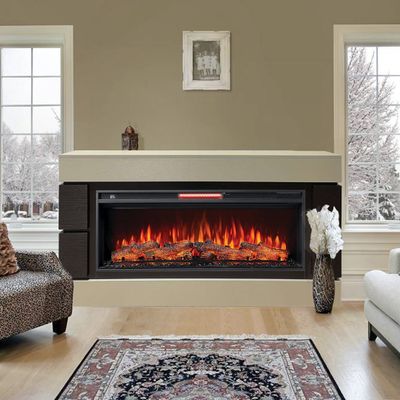 Линейный электрокамин Норман SL-BL с очагом Joker 45