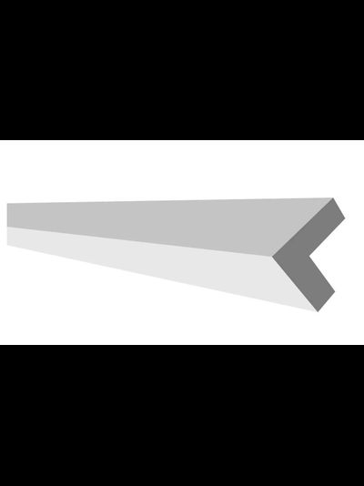 Угловой плинтус (уголок) Decor Dizain DD803, ударопрочный, влагостойкий, под покраску, 2 метра