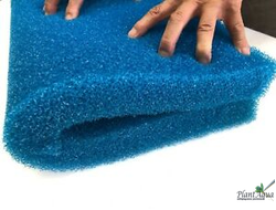 Губка для фильтра 500х500х20мм Синяя, Среднепористая