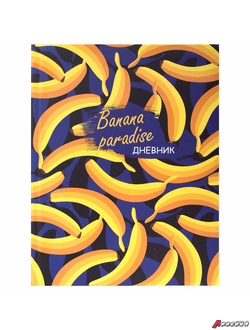 Дневник 1-4 класс 48 л., гибкая обложка, ЮНЛАНДИЯ, выборочный лак, с подсказом, «Banana». 106343