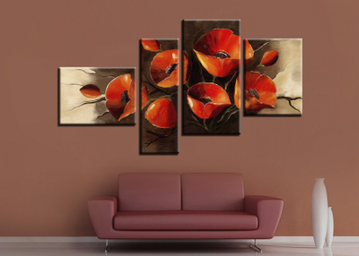 Модульная картина "Маковое счастье"