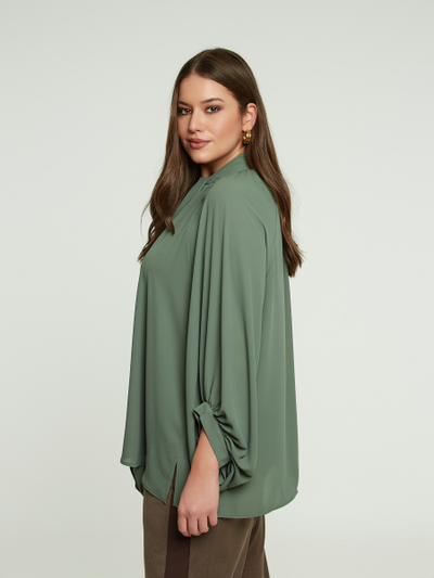 Блуза с бантом-галстуком