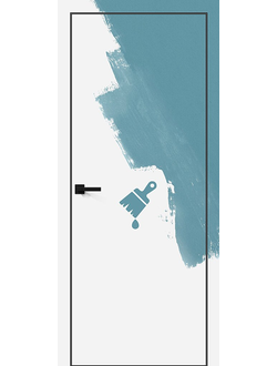 Дверь межкомнатная скрытая Инвизибл Al кромка черная 42 мм (обратное открывание)