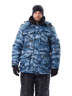 Куртка мужская "Охрана" зимняя кмф серый "вихрь"