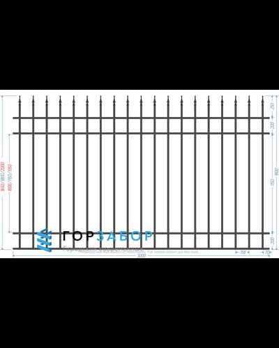 Секция забора с элементами ковки KSZ15-20 купить от завода