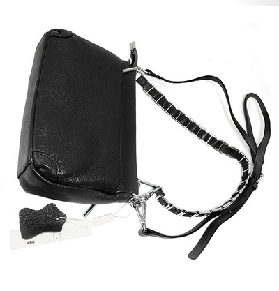 (АРТИКУЛ: 9048/0/42) СУМКА КЛАТЧ ЖЕНСКАЯ НЕБОЛЬШАЯ, НАТУРАЛЬНАЯ КОЖА, С ТРЕМЯ НАРУЖНЫМИ КАРМАНАМИ, ЧЕРНАЯ, ДВА ПЛЕЧЕВЫХ РЕМНЯ