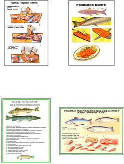 Плакаты ПРОФТЕХ "Разделка и обработка рыбной продукции" (8 пл, винил, 70х100)