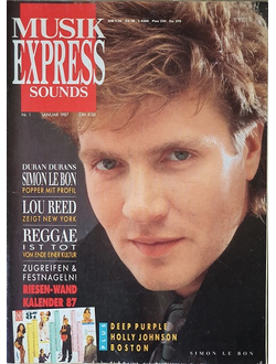 Musikexpress Sounds Magazine January 1987 Simon Le Bon Иностранные музыкальные журналы, Intpressshop