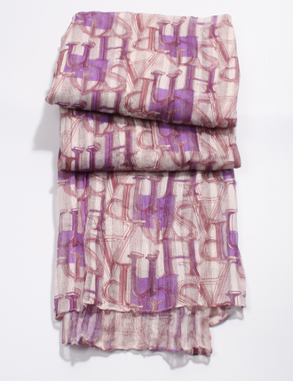 Палантин "Буквы "вишня