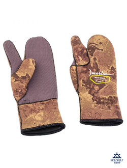 Рукавицы неопреновые 7мм Marlin NORD 3х-палые ОП oliva р.L