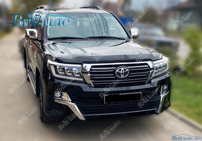 Рестайлинг Toyota Land Cruiser 200 07-15 стиль 21 + фары стиль LC300 + обвес Lounge 21