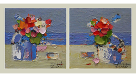 Цветы. Этюд. Диптих. 2020. Х.-м. 30х60  © Харабадзе Заза
Частное собрание