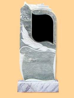 Памятник из мрамора (фигурный) 1000х500х70 с гравировкой 300х400 — МФ-16