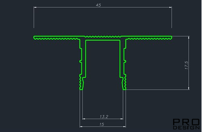 Декоративный стеновой профиль Pro Design 534 Черный