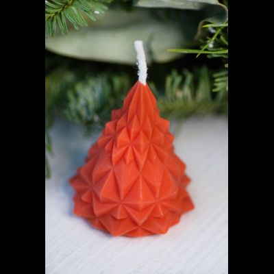 Свеча "Ёлка хрусталь" Красный