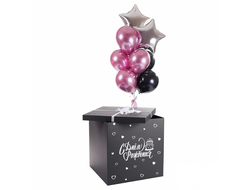 Коробка-сюрприз "Звезды + хром"