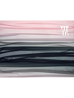 Сетка-стрейч Градиент, цв. Черный + Нежно-розовый