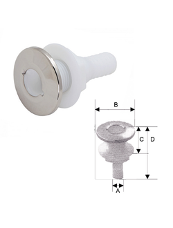 Стакан дренажный 3/4" с клапаном, пластмасса