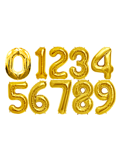 Фольгированные Цифры Золотые