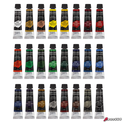 Краски акриловые художественные BRAUBERG ART CLASSIC, НАБОР 24 цвета по 12 мл, в тубах. 191124