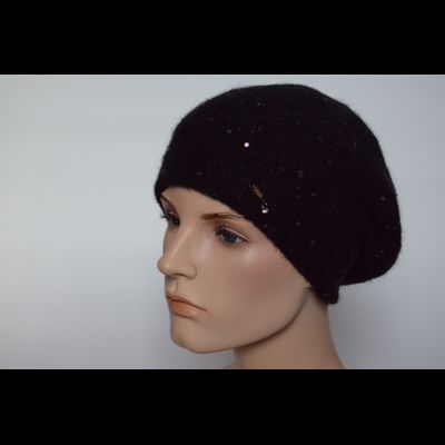 Черный берет вязаный Vizio Италия 6943 B
