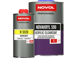 NOVOL Novakryl 590 Акриловый лак HS SR 2+1 с отвердителем станд. H5120 1л+0.5л