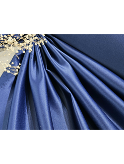 Атлас матовый ГЛУБОКИЙ СИНИЙ арт. 22