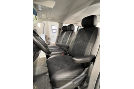 Volkswagen Т-6 Caravelle [8 мест] (2015+) (экокожа+алькантара ромб, черный+черный)