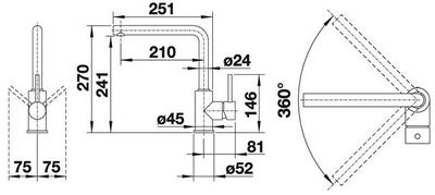 Смеситель Blanco Mila 526657