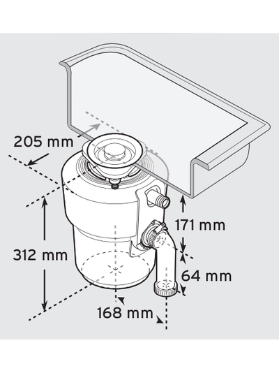 Измельчитель пищевых отходов Evolution 100 InSinkErator