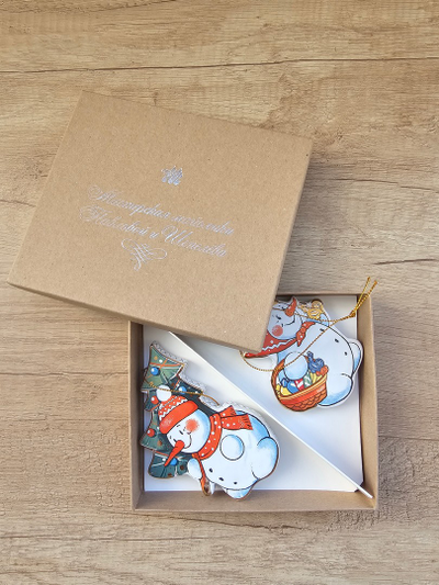 Комплект ёлочных игрушек "Снеговики"