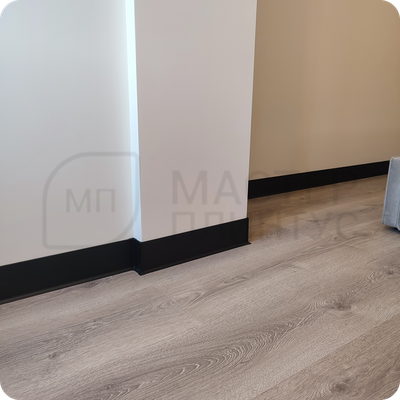 Плинтус алюминиевый ПЛ-100 3000х100х10 мм. Черный муар