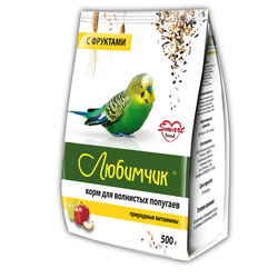 Любимчик для волнистых попугаев с фруктами 0,5 кг