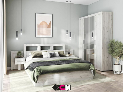 Гранд шкаф двустворчатый комбинированный