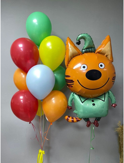Набор шаров с гелием "Три кота Компот"